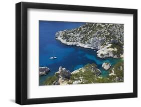 South of France, Mediterranean Coast, Chalk Rocks, Les Calanques, Bath Bay-Chris Seba-Framed Photographic Print