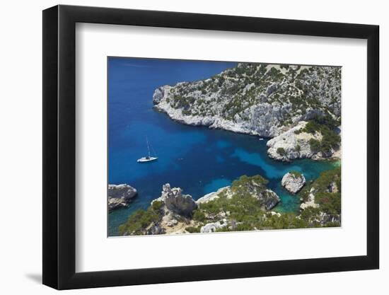 South of France, Mediterranean Coast, Chalk Rocks, Les Calanques, Bath Bay-Chris Seba-Framed Photographic Print