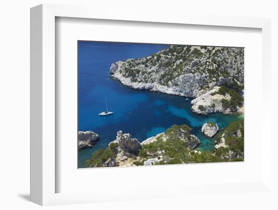 South of France, Mediterranean Coast, Chalk Rocks, Les Calanques, Bath Bay-Chris Seba-Framed Photographic Print