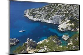 South of France, Mediterranean Coast, Chalk Rocks, Les Calanques, Bath Bay-Chris Seba-Mounted Photographic Print