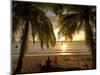 South Pacific, Fiji, Kadavu, Conservation Volunteers Watching the Sunset-Paul Harris-Mounted Photographic Print