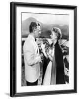 South Pacific, from Left, Rossano Brazzi, Mitzi Gaynor, 1958-null-Framed Photo