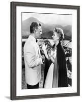 South Pacific, from Left, Rossano Brazzi, Mitzi Gaynor, 1958-null-Framed Photo