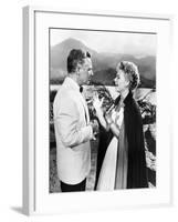 South Pacific, from Left, Rossano Brazzi, Mitzi Gaynor, 1958-null-Framed Photo