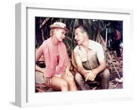 South Pacific, Mitzi Gaynor, Rossano Brazzi On Set, 1958-null-Framed Photo