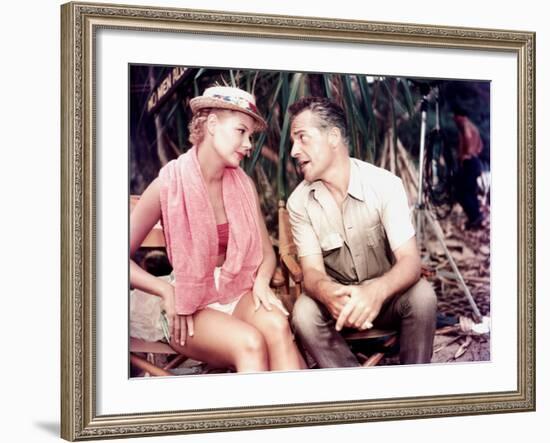 South Pacific, Mitzi Gaynor, Rossano Brazzi On Set, 1958-null-Framed Photo