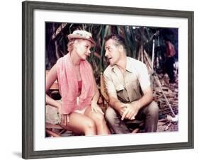 South Pacific, Mitzi Gaynor, Rossano Brazzi On Set, 1958-null-Framed Photo