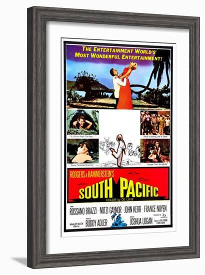 South Pacific, Rossano Brazzi, Mitzi Gaynor, 1958-null-Framed Art Print