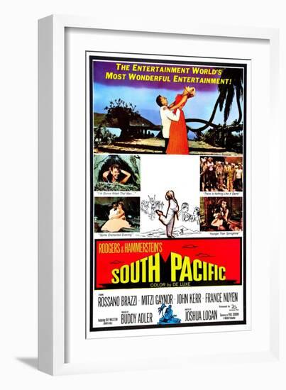 South Pacific, Rossano Brazzi, Mitzi Gaynor, 1958-null-Framed Art Print