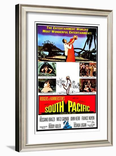 South Pacific, Rossano Brazzi, Mitzi Gaynor, 1958-null-Framed Art Print