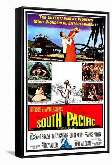 South Pacific, Rossano Brazzi, Mitzi Gaynor, 1958-null-Framed Stretched Canvas