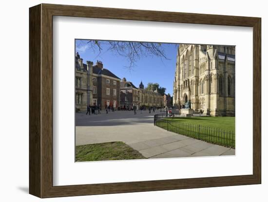 South Piazza, South Transept of York Minster, York, Yorkshire, England, United Kingdom, Europe-Peter Richardson-Framed Photographic Print