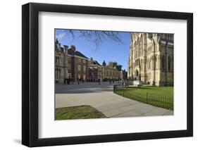 South Piazza, South Transept of York Minster, York, Yorkshire, England, United Kingdom, Europe-Peter Richardson-Framed Photographic Print