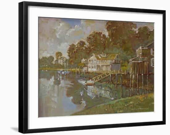 South Port Harbor-Hal Frenck-Framed Giclee Print