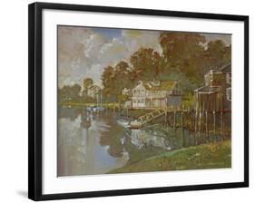 South Port Harbor-Hal Frenck-Framed Giclee Print