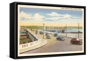 South Portland Bridge, Portland, Maine-null-Framed Stretched Canvas