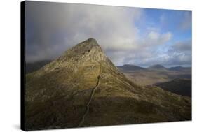 South Ridge of Tryfan from Glyder Fach, Snowdonia National Park, Gwynedd, Wales-Peter Barritt-Stretched Canvas