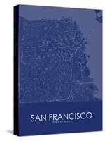 South San Francisco, United States of America Blue Map-null-Stretched Canvas