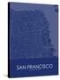 South San Francisco, United States of America Blue Map-null-Stretched Canvas