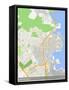 South San Francisco, United States of America Map-null-Framed Stretched Canvas