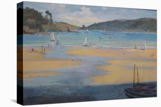 South Sands Beach, Salcombe, 2016-Jennifer Wright-Stretched Canvas