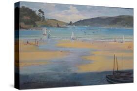 South Sands Beach, Salcombe, 2016-Jennifer Wright-Stretched Canvas