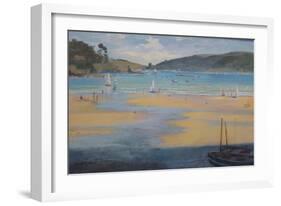 South Sands Beach, Salcombe, 2016-Jennifer Wright-Framed Giclee Print