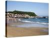 South Sands from the Cliff Top, Scarborough, North Yorkshire, Yorkshire, England, UK, Europe-Mark Sunderland-Stretched Canvas