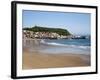 South Sands from the Cliff Top, Scarborough, North Yorkshire, Yorkshire, England, UK, Europe-Mark Sunderland-Framed Photographic Print