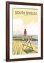 South Shields - Dave Thompson Contemporary Travel Print-Dave Thompson-Framed Giclee Print