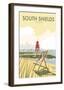 South Shields - Dave Thompson Contemporary Travel Print-Dave Thompson-Framed Giclee Print