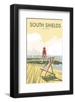 South Shields - Dave Thompson Contemporary Travel Print-Dave Thompson-Framed Giclee Print