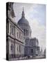 South Side of St Paul's Cathedral, London, 1765-James Malton-Stretched Canvas