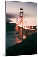 South Side View Golden Gate at Night, San Francisco-Vincent James-Mounted Photographic Print