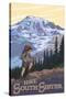 South Sister, Oregon - Hiking Scene-Lantern Press-Stretched Canvas