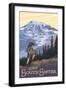 South Sister, Oregon - Hiking Scene-Lantern Press-Framed Art Print