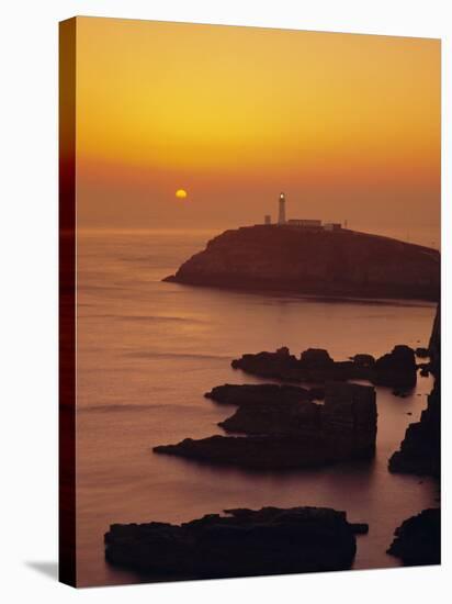 South Stack at Sunset, Anglesey, Gwynedd, North Wales, UK, Europe-Roy Rainford-Stretched Canvas