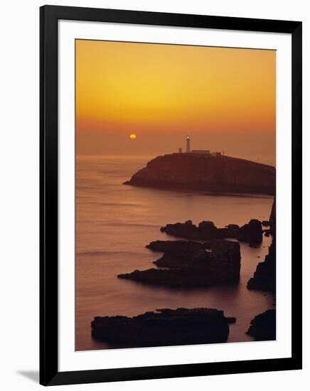 South Stack at Sunset, Anglesey, Gwynedd, North Wales, UK, Europe-Roy Rainford-Framed Photographic Print