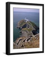 South Stack Lighthouse on the Western Tip of Holy Island, Anglesey-Nigel Blythe-Framed Photographic Print