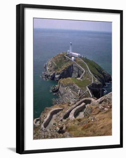 South Stack Lighthouse on the Western Tip of Holy Island, Anglesey-Nigel Blythe-Framed Photographic Print