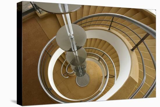 South Staircase, De La Warr Pavilion, Bexhill on Sea, East Sussex-Peter Thompson-Stretched Canvas
