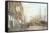 South Street - East River-Jack Wemp-Framed Stretched Canvas