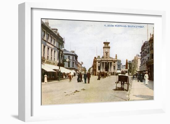 South Street, Worthing, Sussex, C1900s-null-Framed Giclee Print