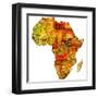 South Sudan on Actual Map of Africa-michal812-Framed Art Print