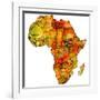 South Sudan on Actual Map of Africa-michal812-Framed Art Print