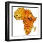 South Sudan on Actual Map of Africa-michal812-Framed Art Print