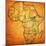 South Sudan on Actual Map of Africa-michal812-Mounted Art Print