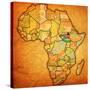 South Sudan on Actual Map of Africa-michal812-Stretched Canvas