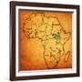 South Sudan on Actual Map of Africa-michal812-Framed Art Print