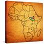 South Sudan on Actual Map of Africa-michal812-Stretched Canvas